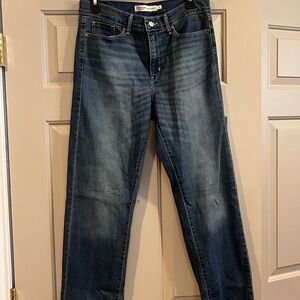 WOMENS LEVIS MID RISE STRAIGHT LEG